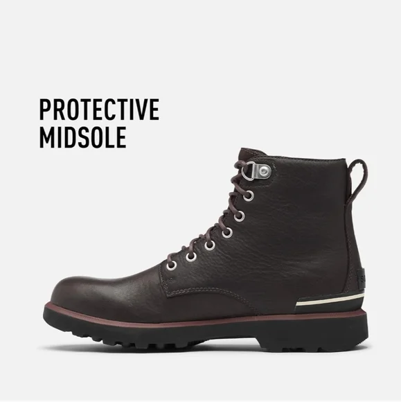 NIB - Sorel Men's Caribou Six Waterproof Boot - Size 12 (Blackened Brown) - Picture 4 of 6